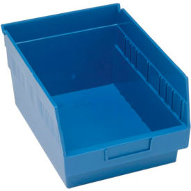 Plastic Nesting Storage Shelf Bin 8-3/8"W x 11-5/8"L x 6"H Blue