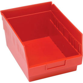 Plastic Nesting Storage Shelf Bin 8-3/8"W x 11-5/8"L x 6"H Red