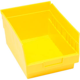 Plastic Nesting Storage Shelf Bin 8-3/8"W x 11-5/8"L x 6"H Yellow