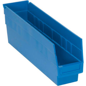 Plastic Nesting Storage Shelf Bin 4-1/8"W x 17-7/8"L x 6"H Blue