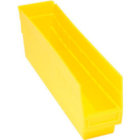Plastic Nesting Storage Shelf Bin 4-1/8"W x 17-7/8"L x 6"H Yellow