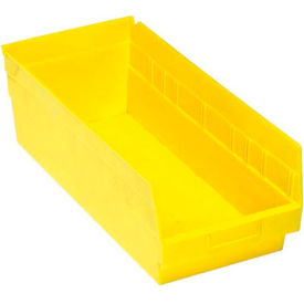 Plastic Nesting Storage Shelf Bin 8-3/8"W x 17-7/8"L x 6"H Yellow
