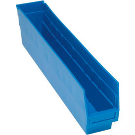Plastic Nesting Storage Shelf Bin 4-1/8"W x 23-5/8"L x 6"H Blue