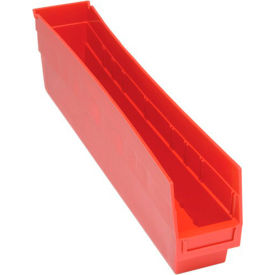 Plastic Nesting Storage Shelf Bin 4-1/8"W x 23-5/8"L x 6"H Red