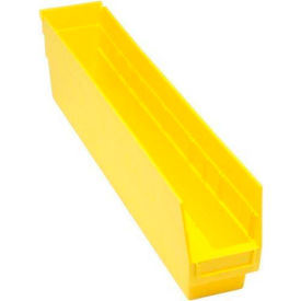 Plastic Nesting Storage Shelf Bin 4-1/8"W x 23-5/8"L x 6"H Yellow