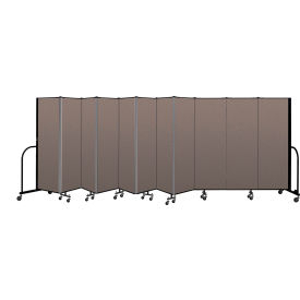 Portable Room Divider 11 Panel, 6'H x 20'5"W, Fabric Color: Oatmeal