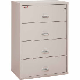 4 Drawer Lateral File Cabinet, Letter & Legal Size, 37-1/2"W x 22"D x 53"H, Gray