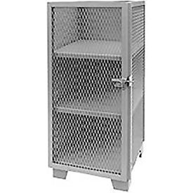 Heavy Duty Narrow Storage Cabinet, Expanded Mesh Door, 24"W x 24"D x 54"H, All-Welded, Gray