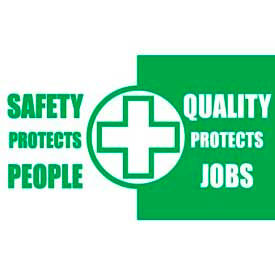 Safety Protects People Quality Protects Job, 3ft x 5ft