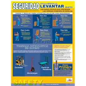 Back Lifting Safety (Spanish), 24 x 18