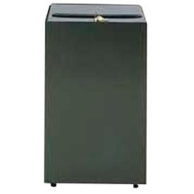 Steel Square Secure Document Container, 28 Gallon, Black