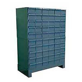 Durham Steel Drawer Cabinet - With 60 Drawers 34"W x 11-3/4"D x 48"H
