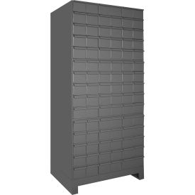 Durham Steel Drawer Cabinet - With 90 Drawers 34"W x 11-3/4"D x 69-1/8"H