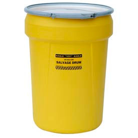 Plastic Salvage Drum - 30 Gallon - Yellow with Metal Lever-Lock Ring