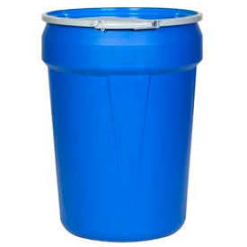 Plastic Lab Pack Drum with Metal Lever Lock - 30 Gallon