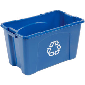 Recycling Bin, 18 Gallon, Blue