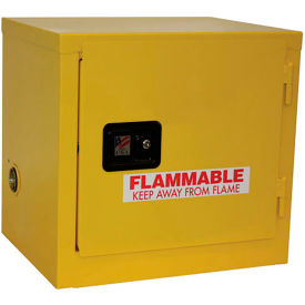Flammable Cabinet, Self Close Single Door, 6 Gallon, 23"Wx18"Dx22"H
