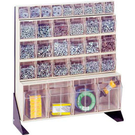 Tip Out Bin Floor Stand - Single Sided 24" H Gray