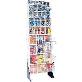 Tip Out Bin Floor Stand - Single Sided 70" H White