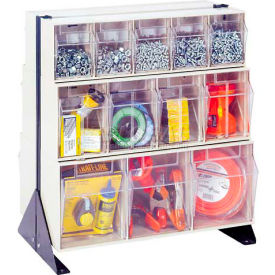 Quantum Tip Out Bin Floor Stand - Double Sided 24" H Ivory