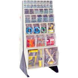 Quantum Tip Out Bin Floor Stand - Double Sided 48" H Gray