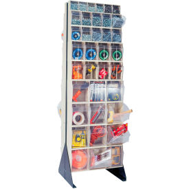 Quantum Tip Out Bin Floor Stand - Double Sided 70" H Gray