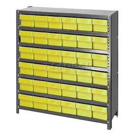 Quantum Closed Shelving Euro Drawer Unit - 36x18x39 - 36 Euro Drawers Yellow