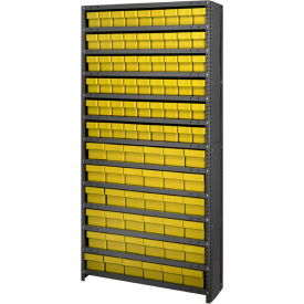 Closed Shelving Euro Drawer Unit - 36x18x75 - 90 Euro Drawers Yellow