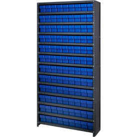 Closed Shelving Euro Drawer Unit - 36x18x75 - 108 Euro Drawers Blue