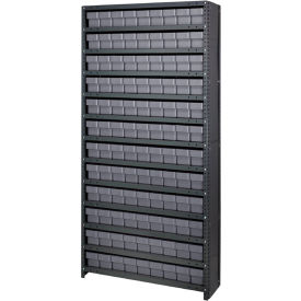 CL1875-604 Closed Shelving Euro Drawer Unit - 36x18x75 - 108 Euro Drawers Gray