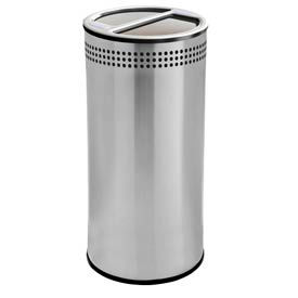 20 Gallon Precision Stainless Steel Imprinted Trash & Recycling Can