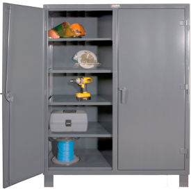 Durham Heavy Duty Double Shift Storage Cabinet, 12 Gauge, 60"W x 24"D x 78"H, Gray