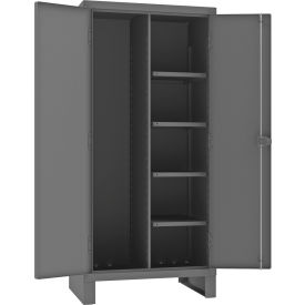 Heavy Duty Maintenance Storage Cabinet, 36"W x 24"D x 78"H, All-Welded, Gray