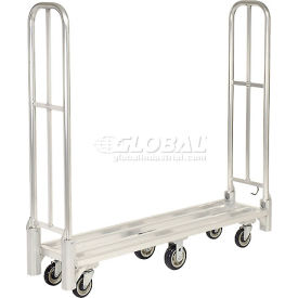 Aluminum Deck Narrow Aisle High End U-Boat Platform Truck with Folding Handles