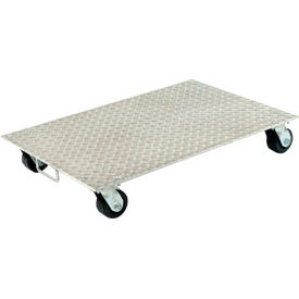 Aluminum Dolly 27"L x 16"W with Solid Deck & Rubber Wheels