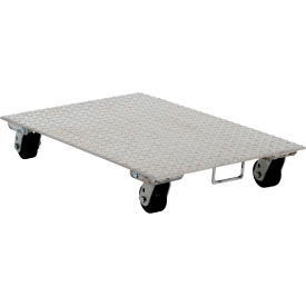 Aluminum Dolly 36"L x 24"W with Solid Deck & Steel Wheels