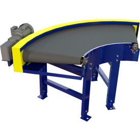 18"W Power Turn Belt Conveyor, 90 Degree Left Curve, 48 Degree Radius, 60 FPM