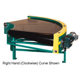 Omni Power Turn Belt Conveyor 12"W 180 Degree Right Curve 36 Degree Radius 3/4HP