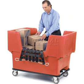 Red Easy Access 18 Bushel Plastic Mail & Box Truck with Cargo Net