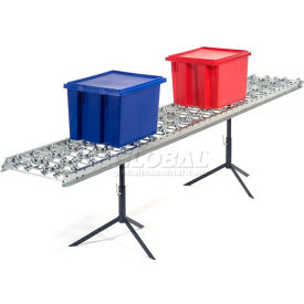 Steel Skate Wheel Conveyor Straight Section - 24" Length, 16" BF, 10 Wheels
