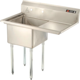 One Bowl Stainless Steel Sink 18x 8 with 16-1/2" Right Side Drainboard