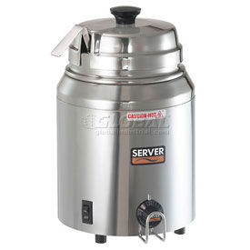 Fudge Server Warmer with Lift-Off Lid and Ladle, 3 QT Capacity