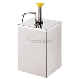 Stainless Steel Pump w/Shroud, Holds #10 Can (Not Included), Thick Condiments