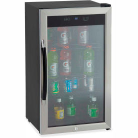Beverage Center, 18.8"W x 19-1/2"D x 33.8"H, Black/Stainless Steel