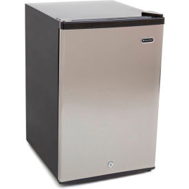 Counter Height Upright Freezer With Lock, Solid Door, 3 Cu. Ft., Stainless Steel/Black