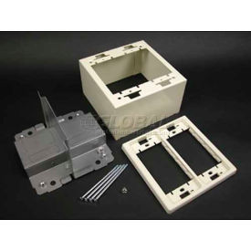 2g Divided Device Box, Fog White, 4-3/4"L