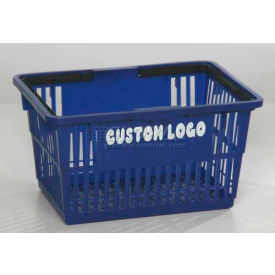 Standard Plastic Shopping Basket with Plastic Handle 20 Liter 17"L x 12"W x 9"H Black
