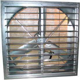 50" Galvanized Wall Master Exhaust Fan Belt Drive 1hp 3 Ph. Cast Alum. Blade