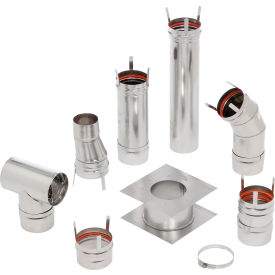 4" Horizontal Stainless Steel Vent Kit Category III Venting
