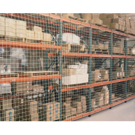 Pallet Rack Netting One Bay, 123"W x 48"H, 4" Sq. Mesh, 2500 lb Rating